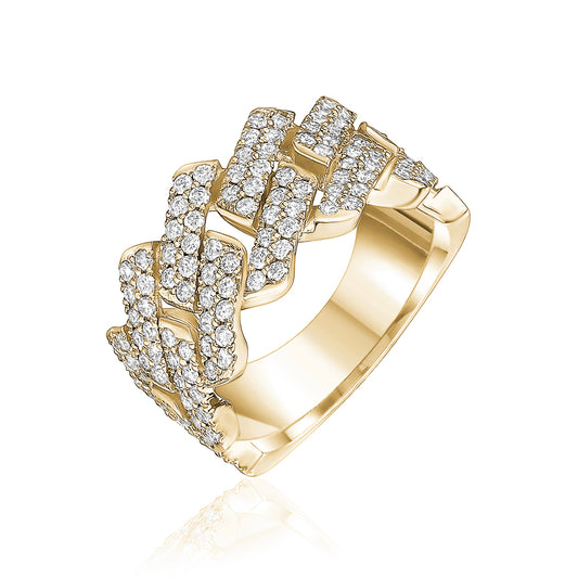 Cuban Edge Diamond Ring